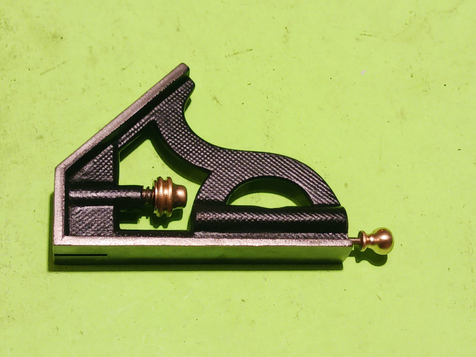 Early Starrett combination square #23 Head (for 12″ rule) nut & scribe is copper