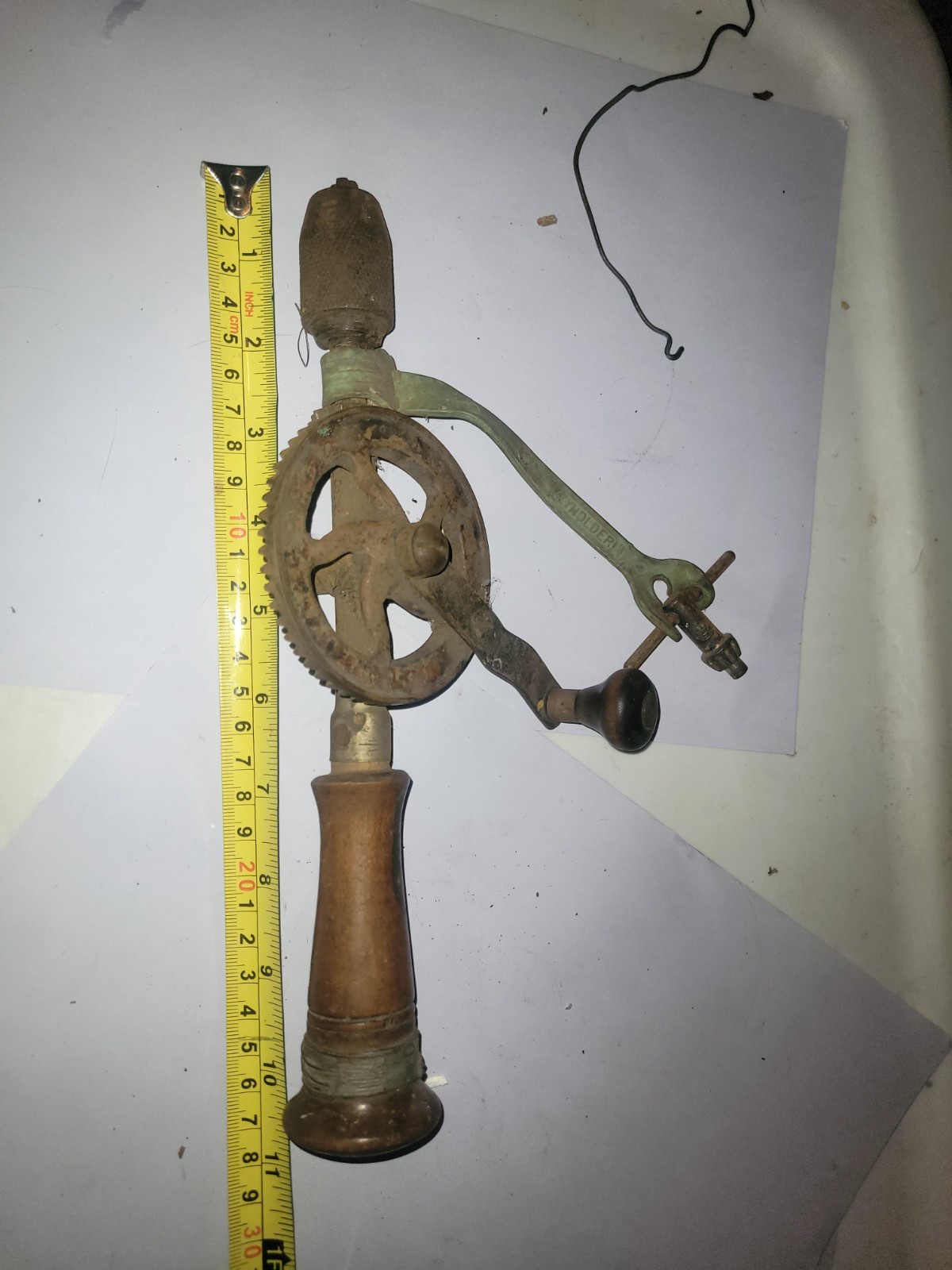 Antique. Hand Crank Egg Beater Drill