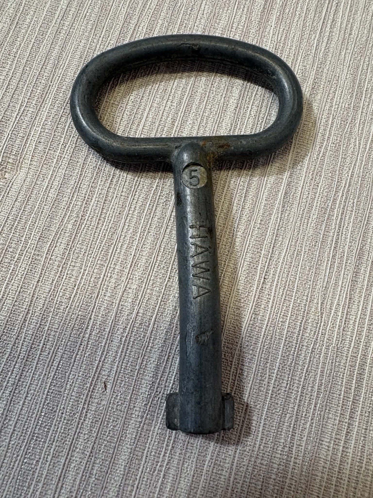 Vintage Industrial Enclosure Key HAWA brand No. 5 Electrical Cabinet/Machinery