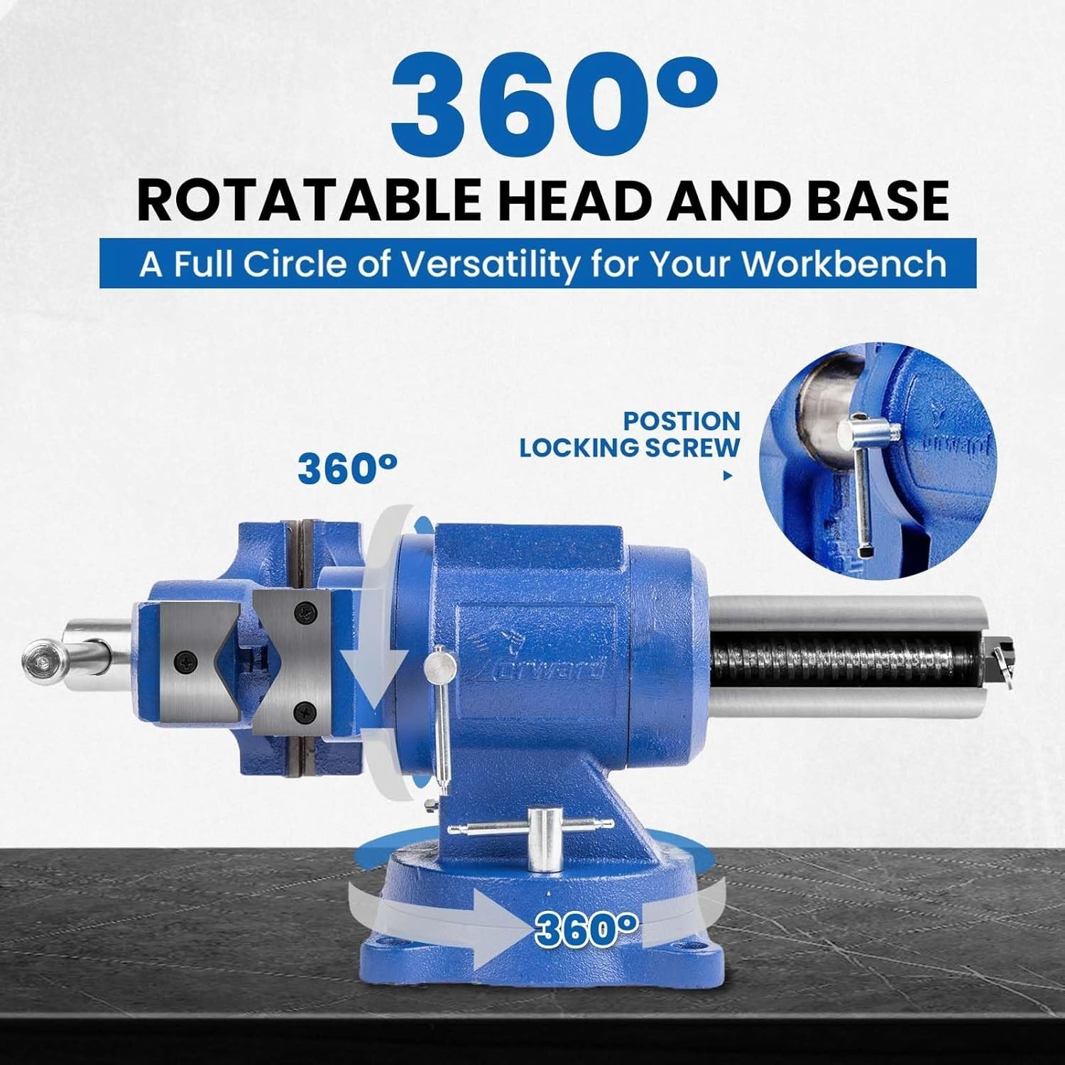 Heavy Duty Bench Vise 5-Inch Blue