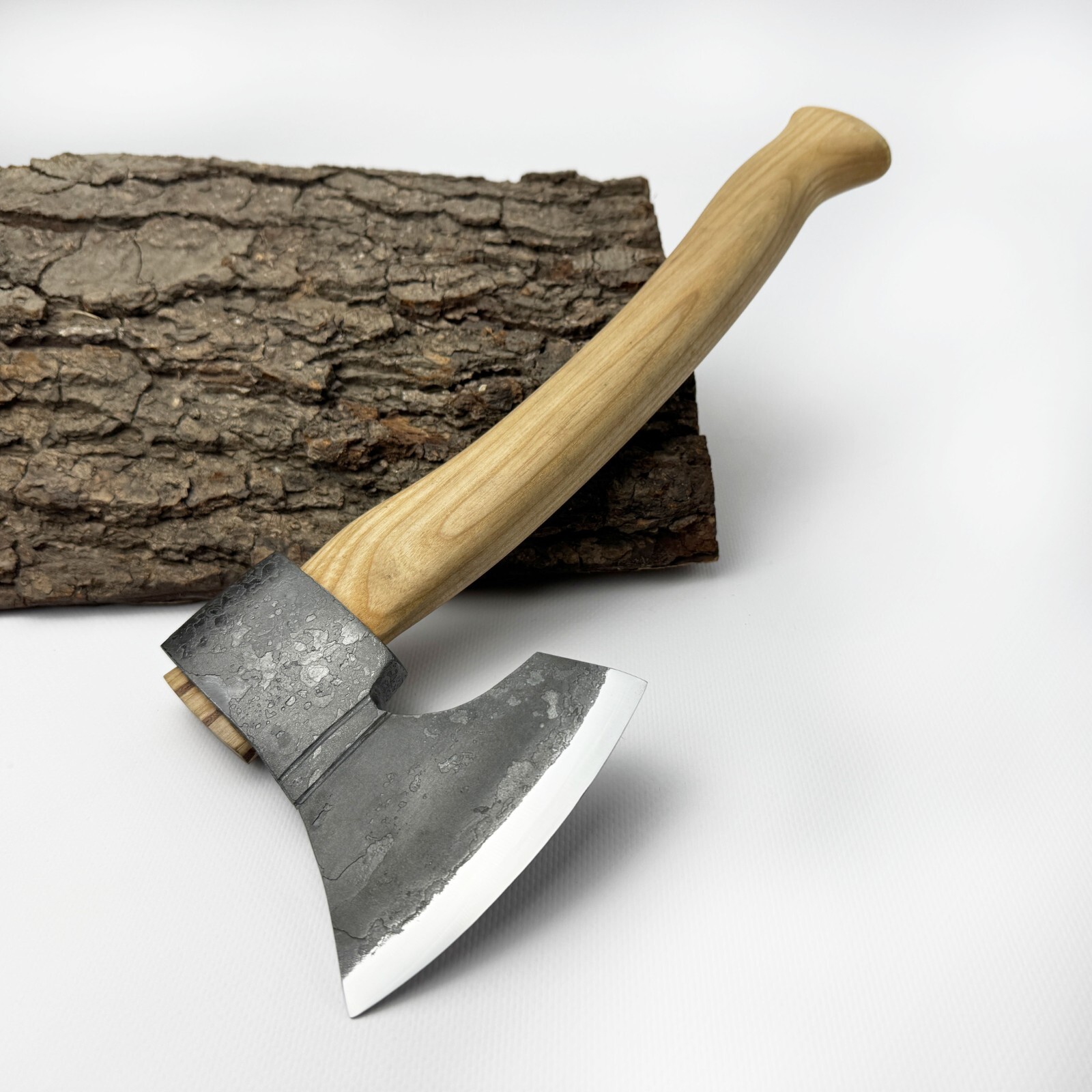 Hand-Forged Carving Axe – 52100 Steel Blade, Ash Handle, Gift for Carpenter