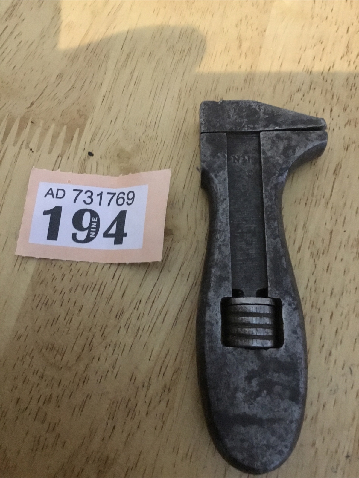 Vintage Adjustable Spanner 4” Adjustable Spanner Wrench Vehicle Tool.194