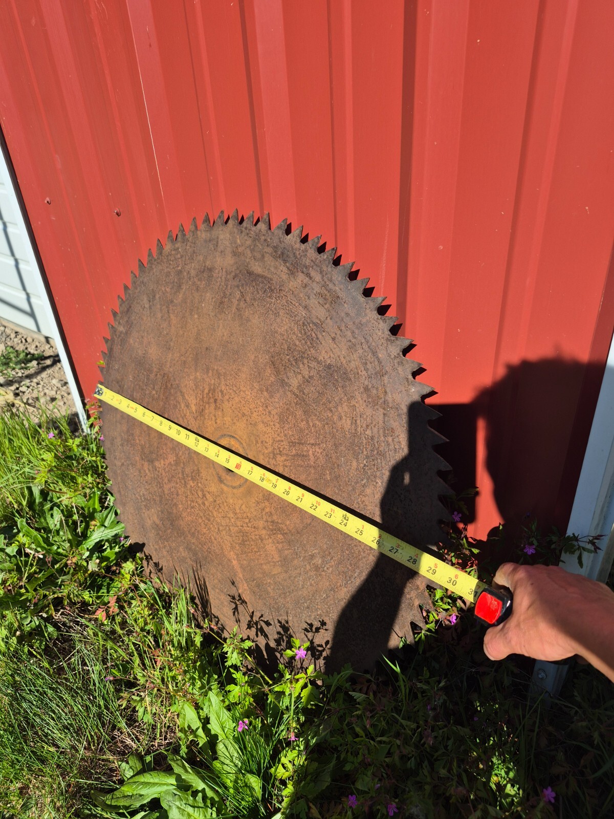Large Rustic Saw Mill Blade 28″ Vintage