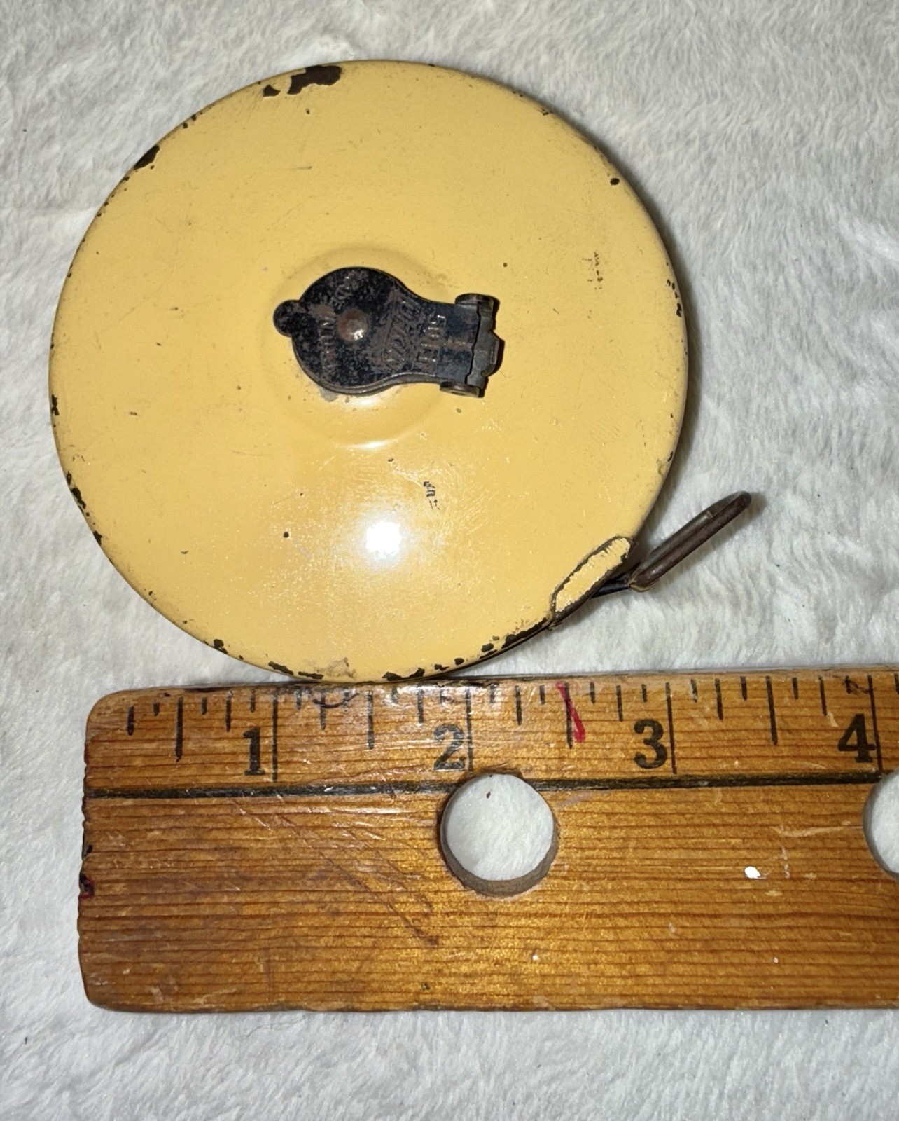 Antique LUFKIN Metal Hand Crank Tape Measure, Fabric Tape (Older Style) 50 Feet