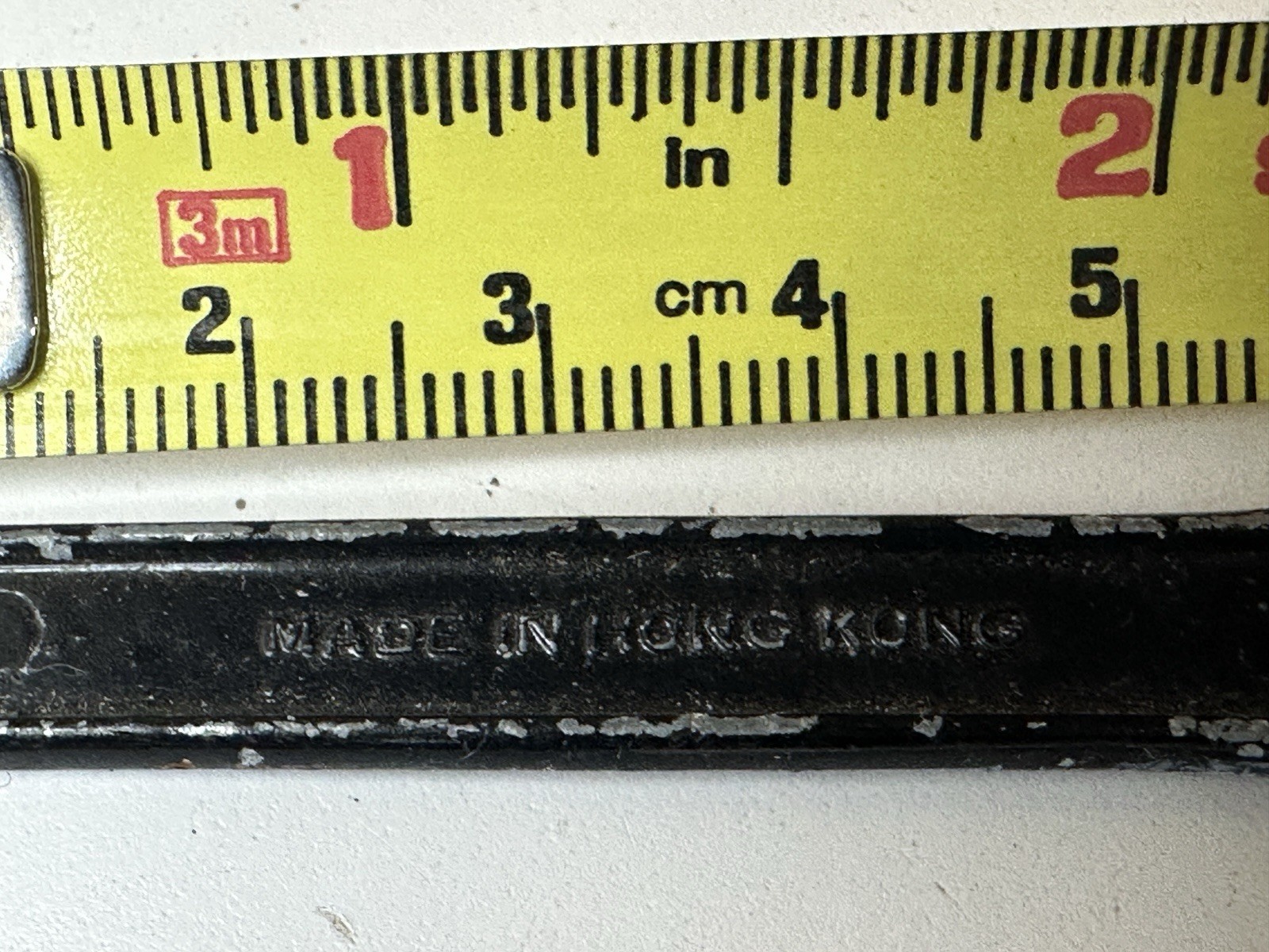 Vintage LINTOY 3 inch Key Chain Toy Crescent Wrench Made in Hong Kong 1970s
