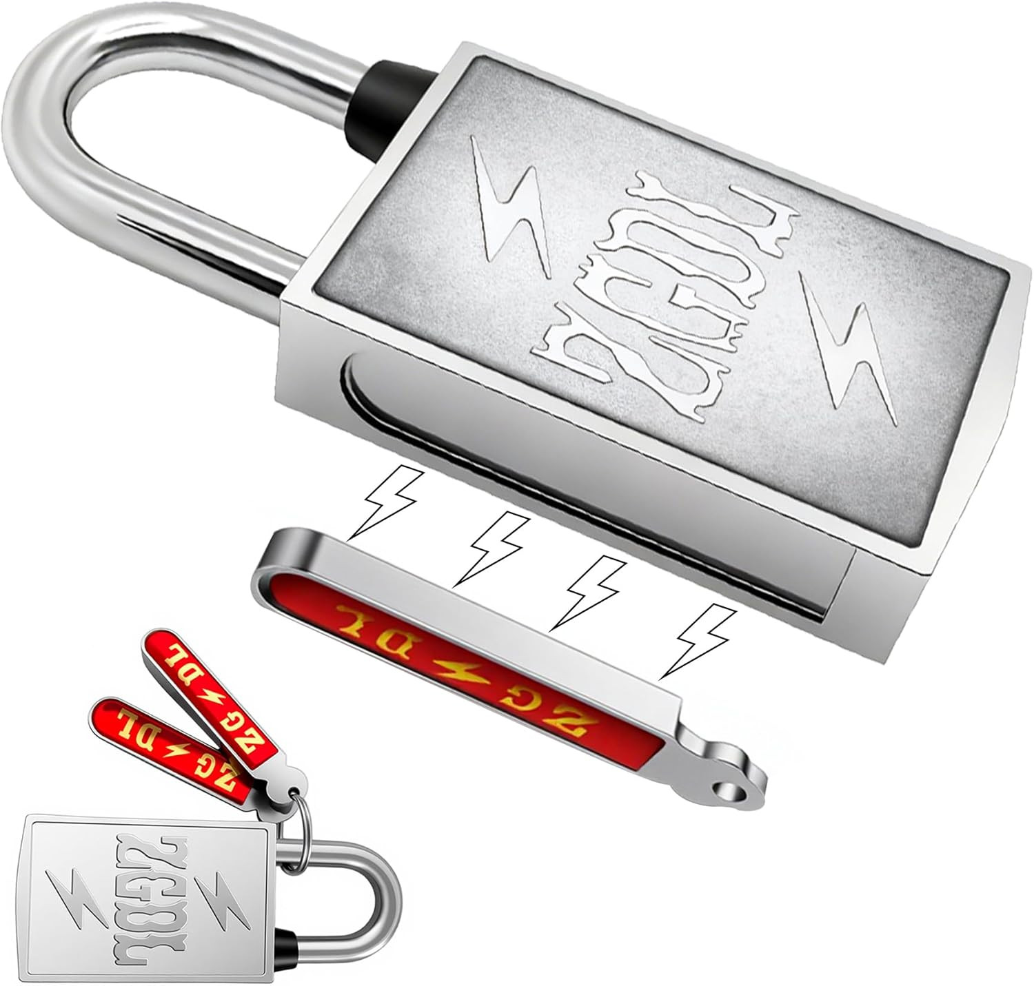 Keyless Hole Magnetic Padlock， 30Mm Outdoor Weatherproof Lock， Waterproof Rust P