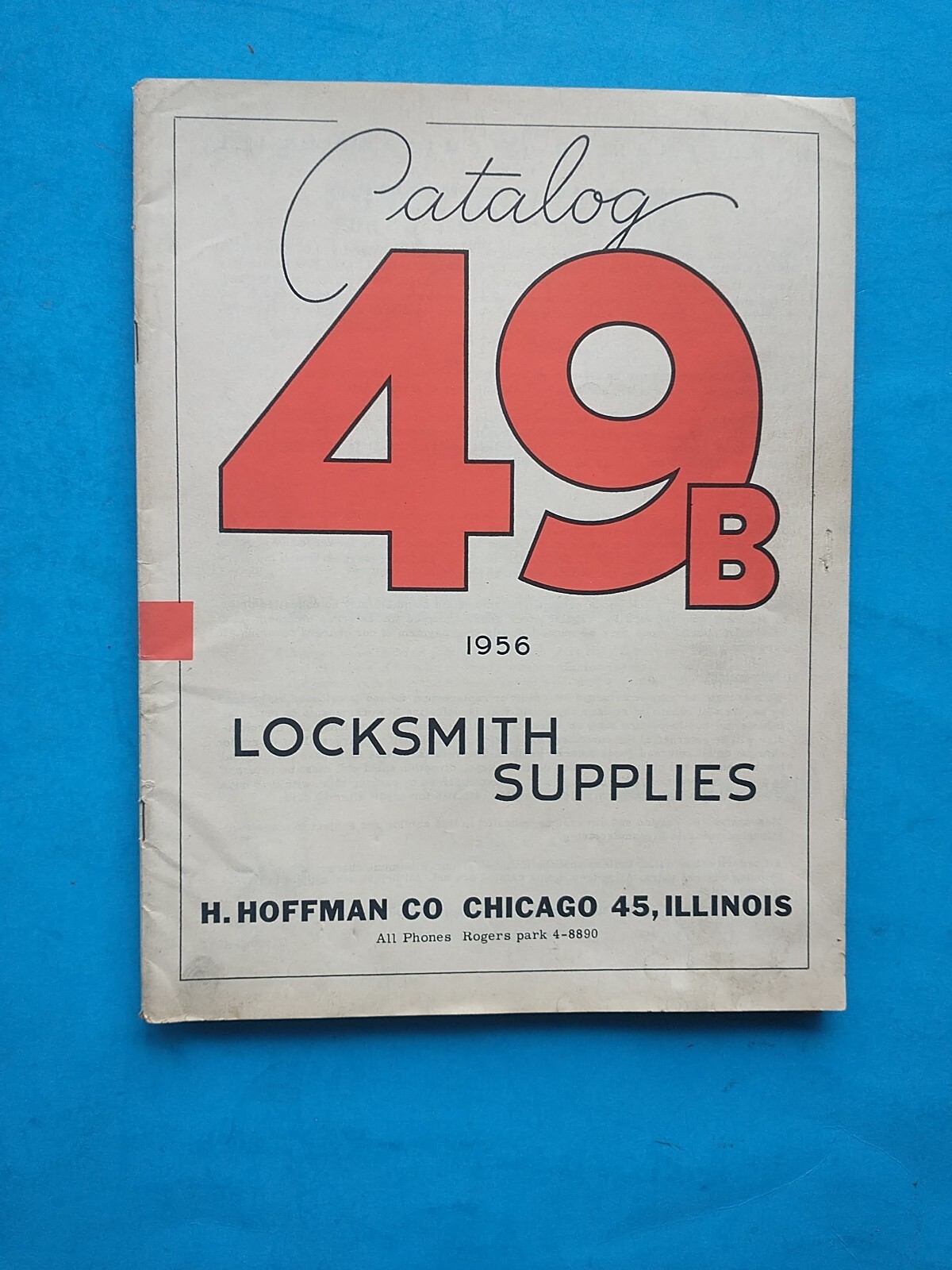 H. Hoffman Co Lock Catalog 49 B 1956 Locksmith Supplies Tools Auto Locks Keys +