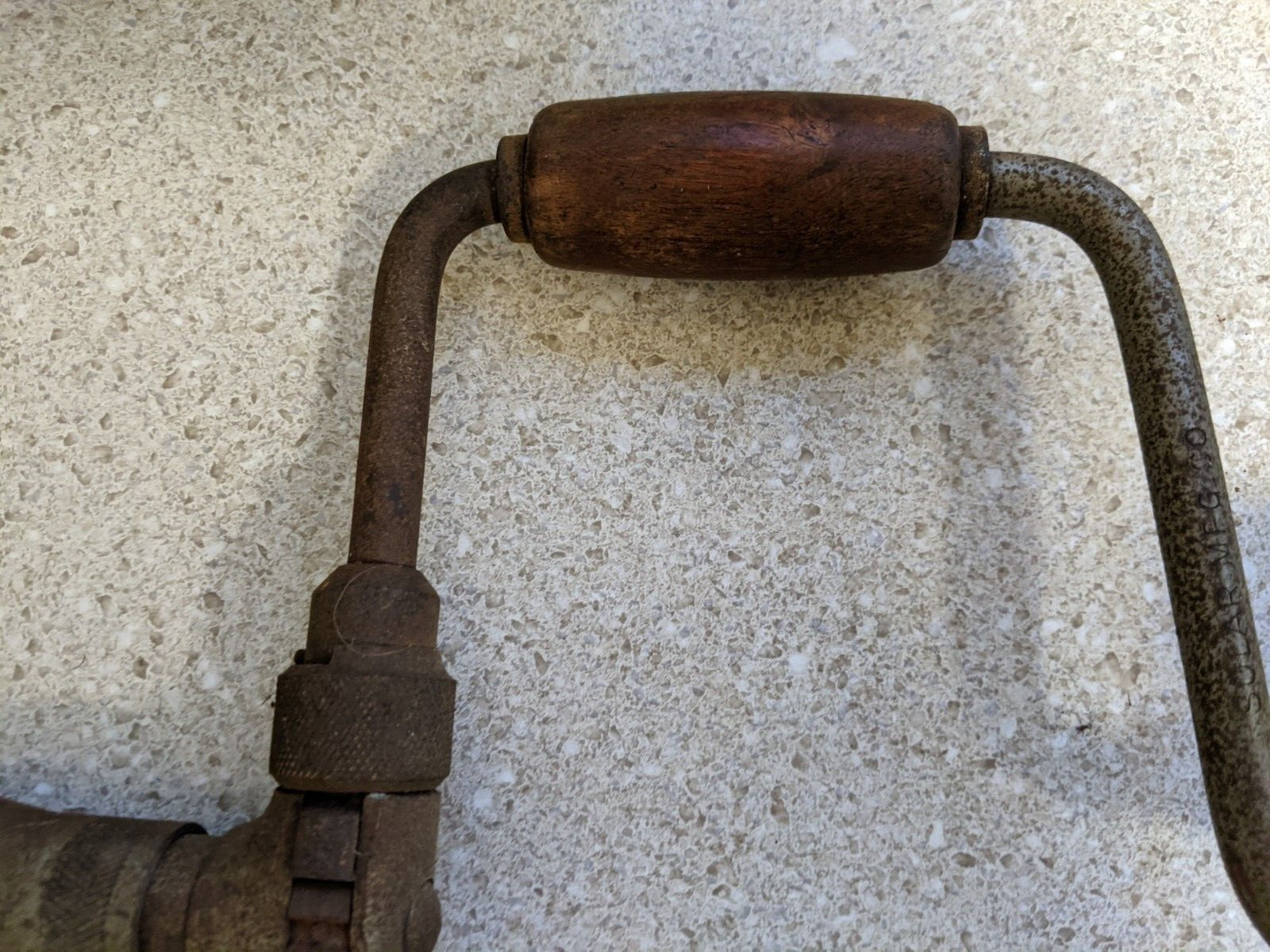 Antique Solar Mfg Co 10″ Swing Hand Drill Wood Knob