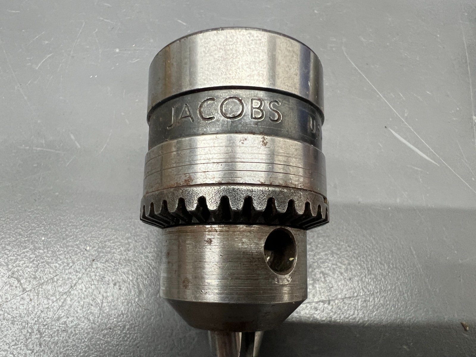 (w) 2pc VINTAGE MACHINIST DRILL CHUCKS JACOBS SM4G61 & UNBRANDED 1/16-3/8 – USA