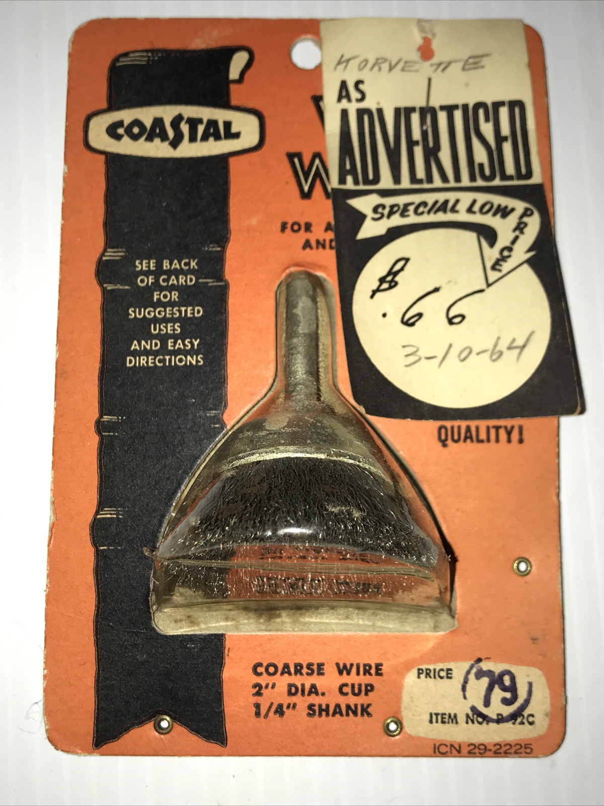 Coastal Wire Wheel, Sharpening Attachment, & Lawnmower Sharpener ~1964 VNTG