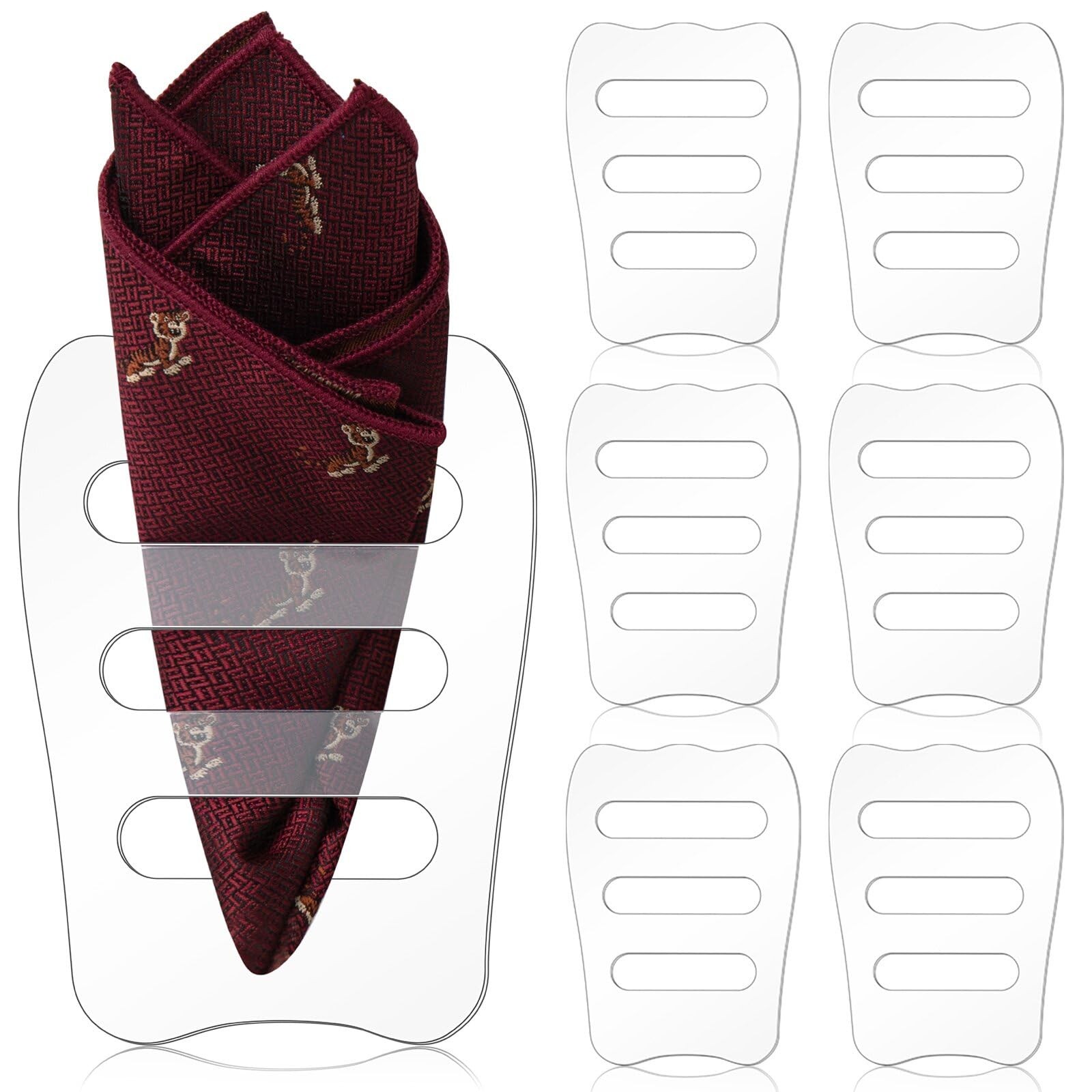 Blosssound Clear Invisible Pocket Square Holder for Men Black Pocket Square Orga