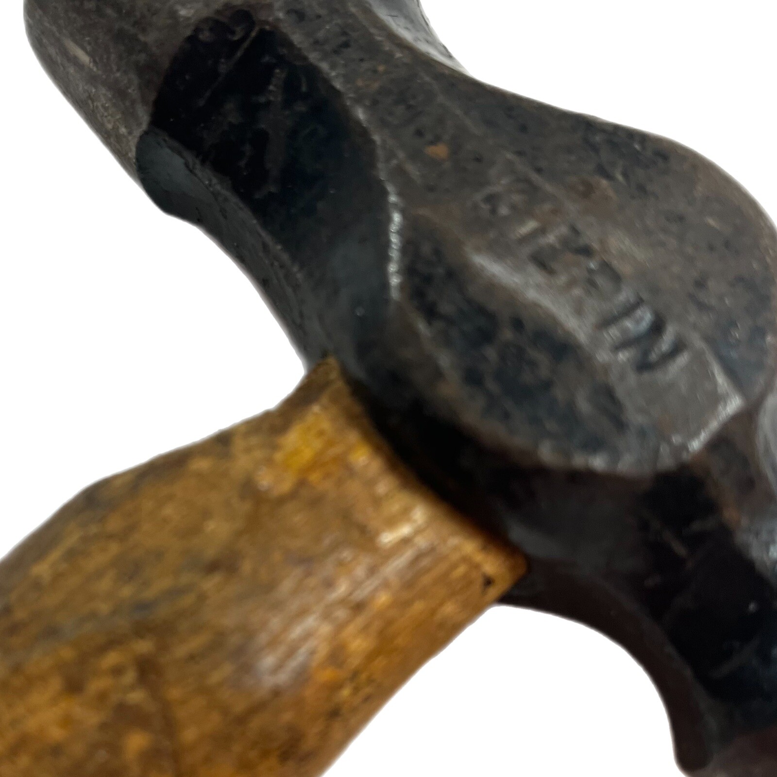 Vintage Lathe W Gilpin Ball Pein Hammer. Round End Shaping Flat Is For Driving