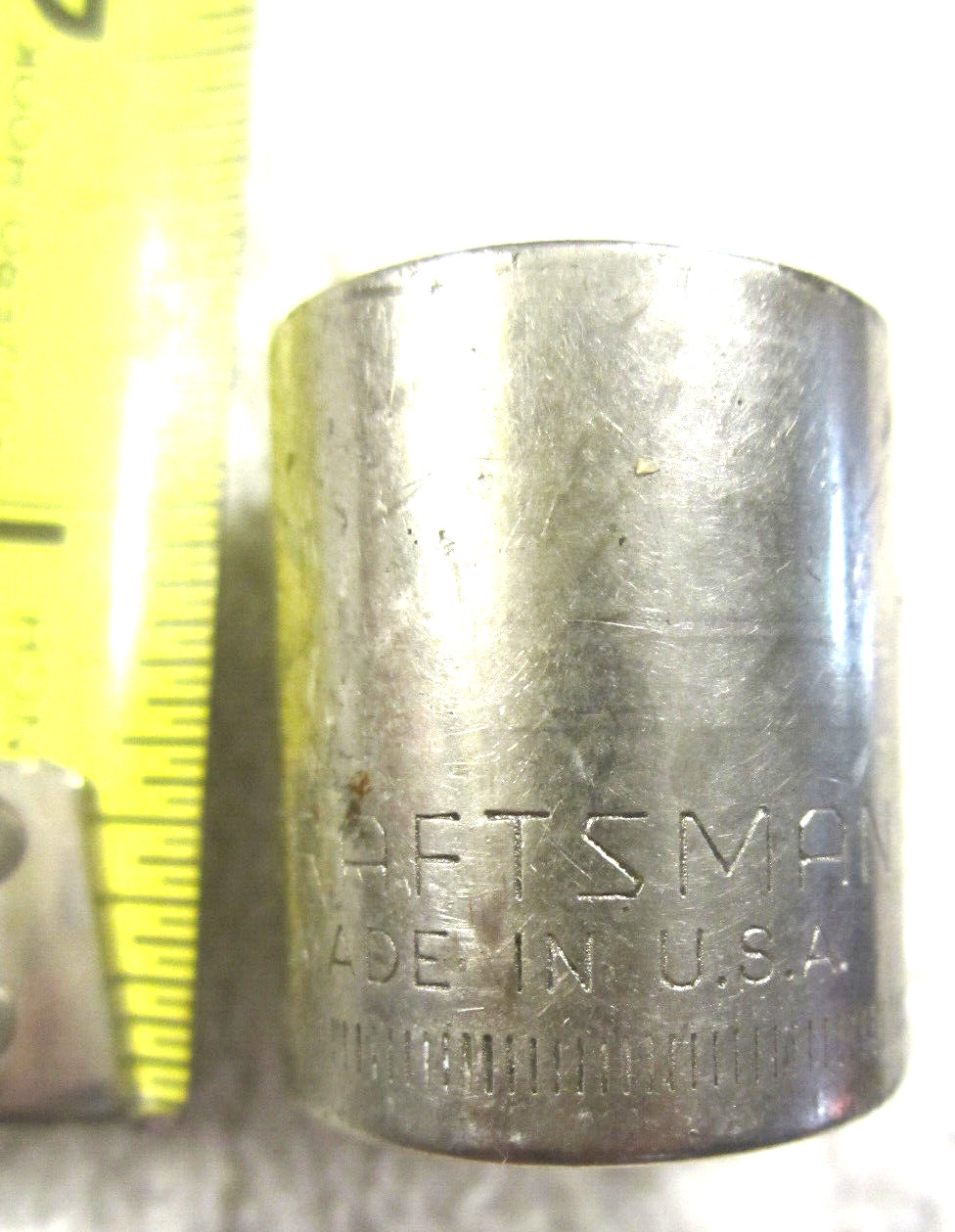 18 mm ad Craftsman 6 Pt 3/8″ Drive Shallow Socket inverted G 43579 USA VTG tool
