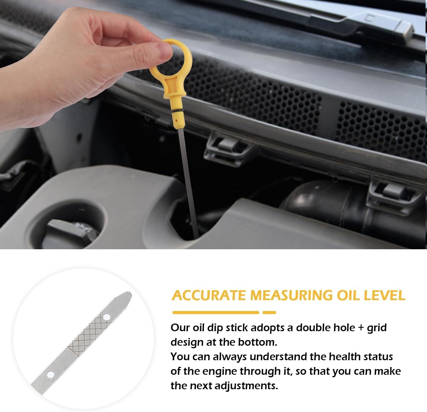 Car Engine Oil Dipstick Replacement OEM#CJ5Z-6750-A Compatible with Ford Lincoln