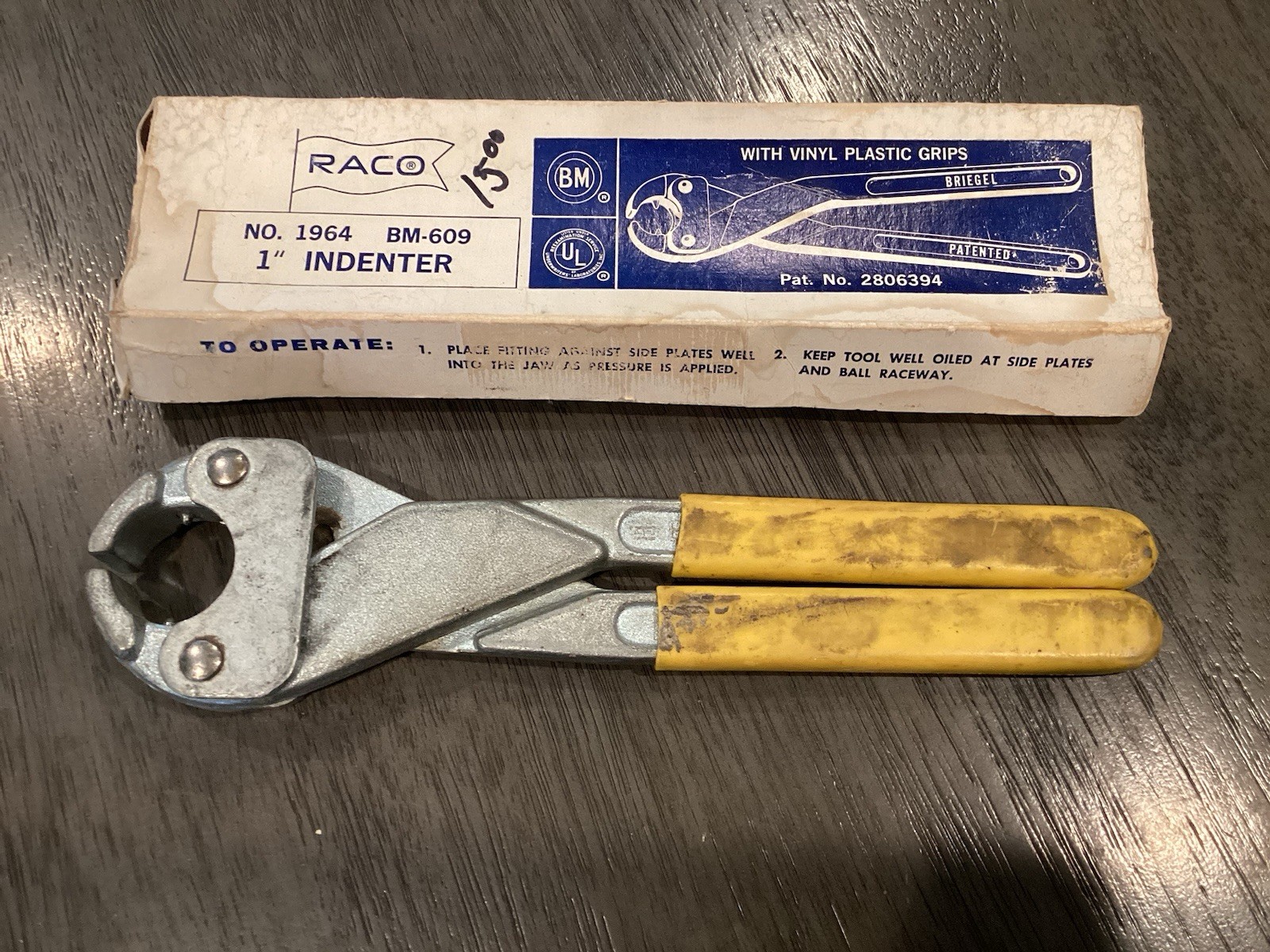 RACO NO. 1964 INDENTER 1” BM-609 With Vinyl Grips