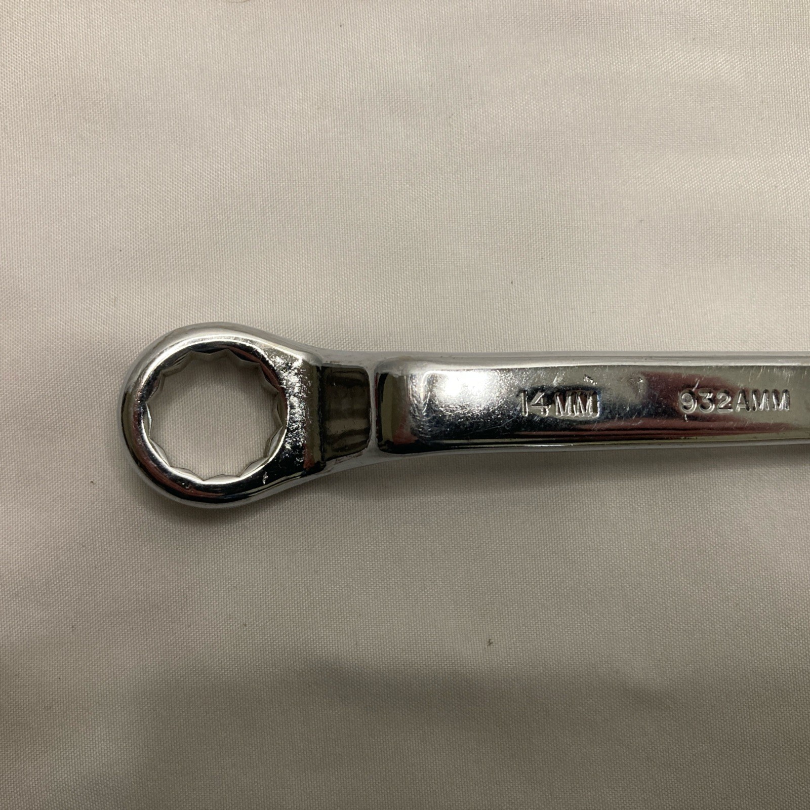 Vintage Duro Chrome Indestro USA 12 point Boxed Offset Wrench 932AMM 14mm 15mm