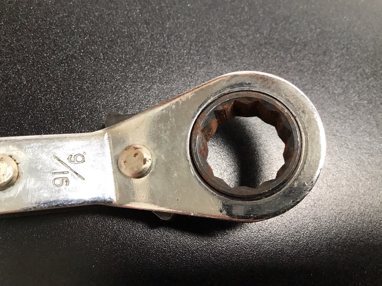 Vintage T R W 1/2” – 9/16” Ratchet Wrench