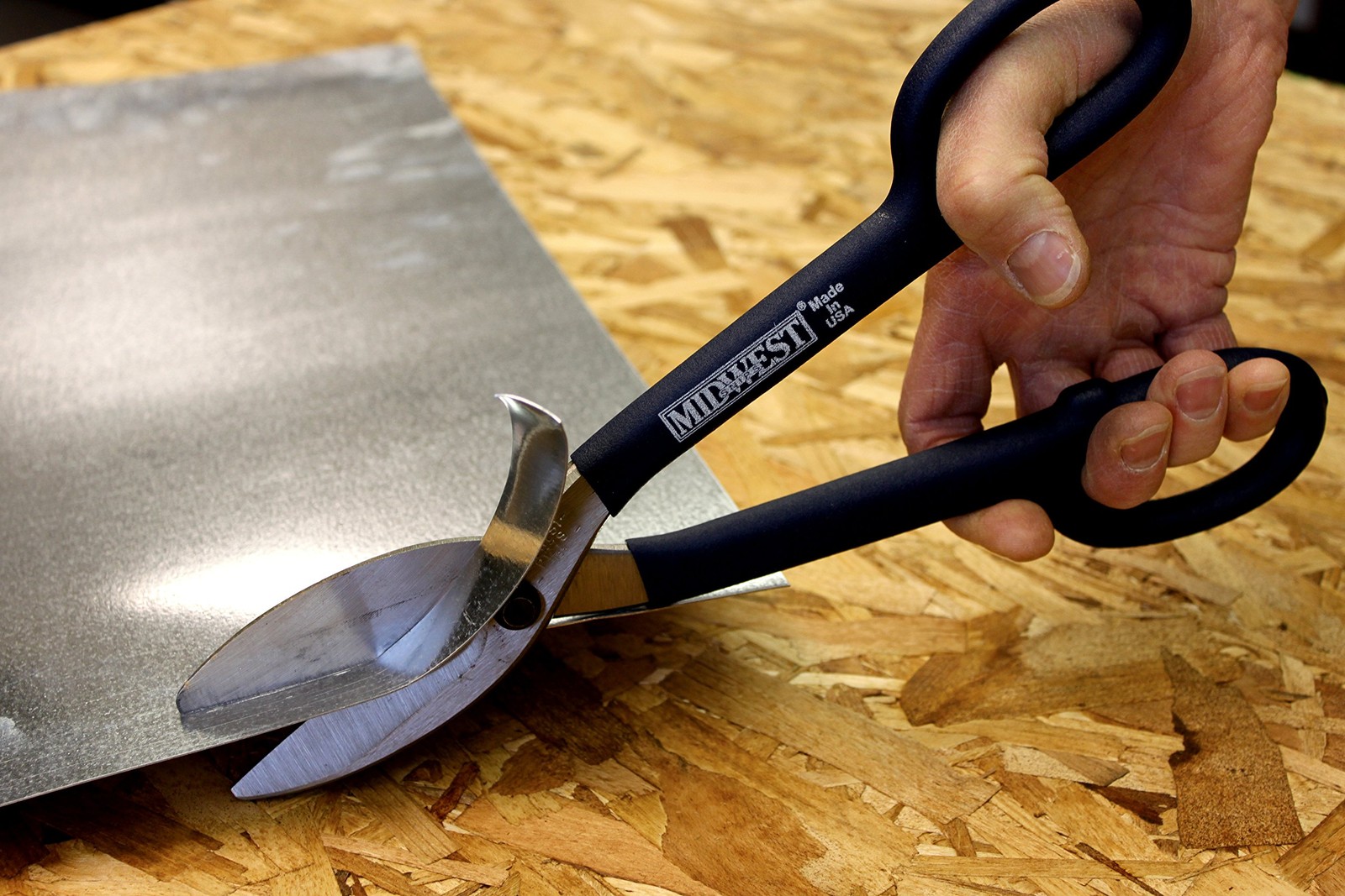 Midwest 12 Inch Blue Tinner Snip Forged Blades Metal Cutting Tool for Sheet M…