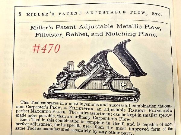STANLEY PLANE BOOK 45 55 MILLERS PATENT use diagrams special cutters list