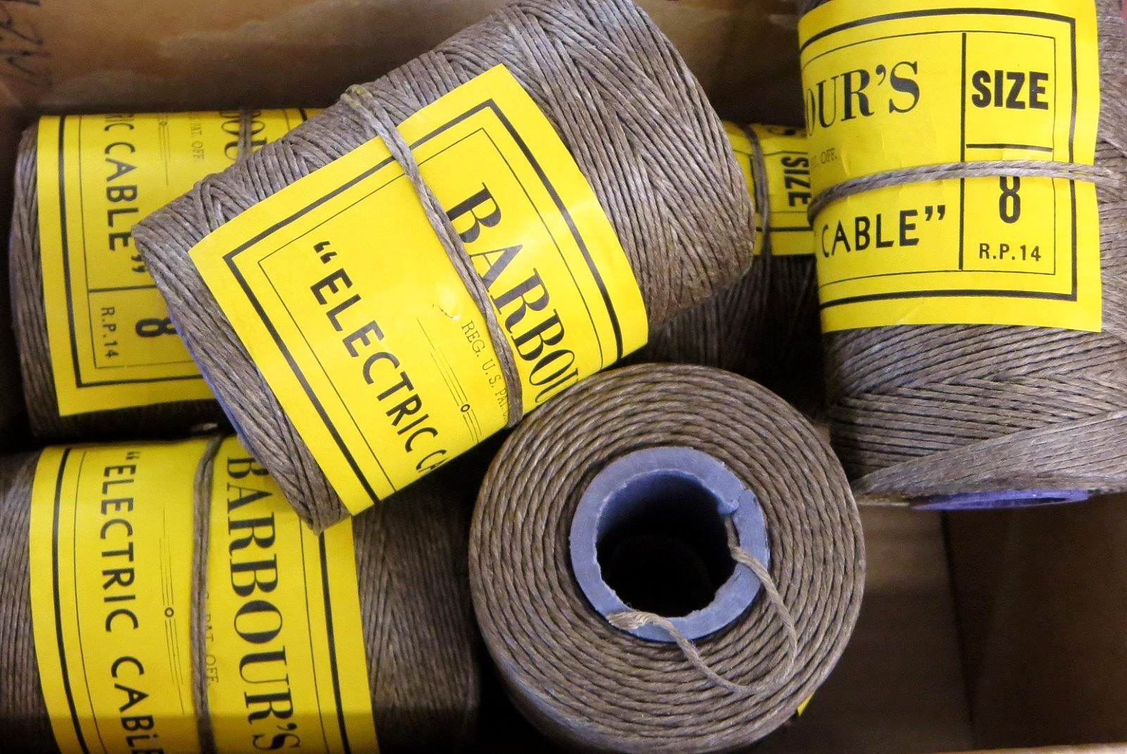 Vintage 6 ROLLS of BARBOUR’S Linen THREAD # 8 Heavy Duty for Canvas Denim Shoes