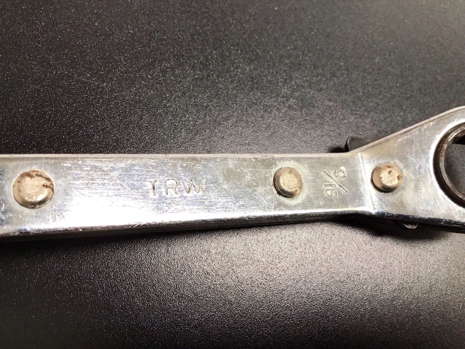 Vintage T R W 1/2” – 9/16” Ratchet Wrench