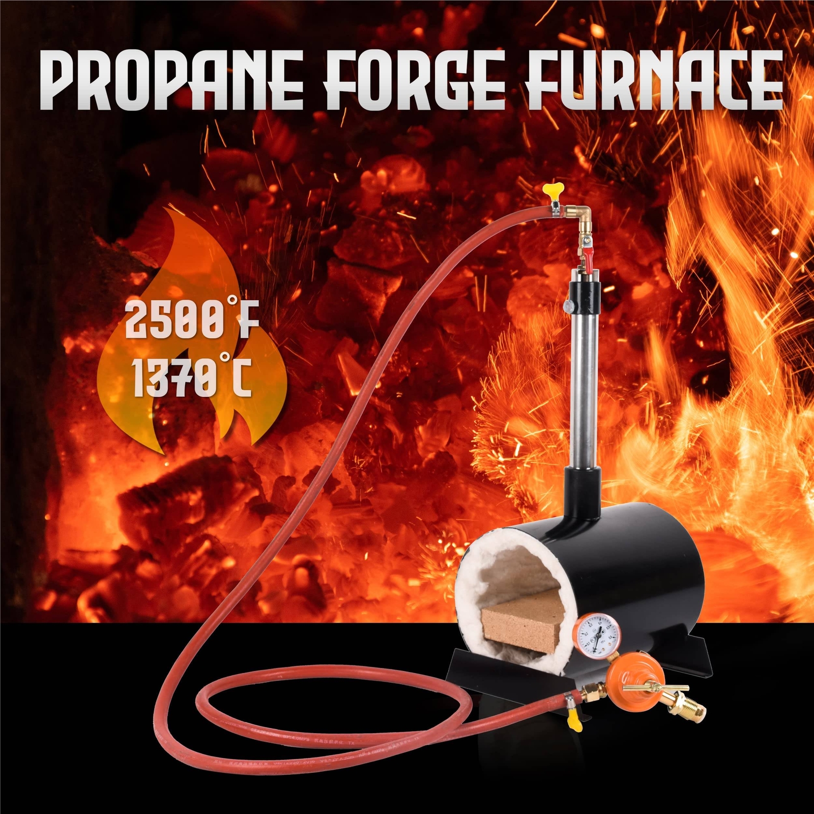 Propane Knife Forge Single Burner Farriers Furnace Oval Propane Burner Forge