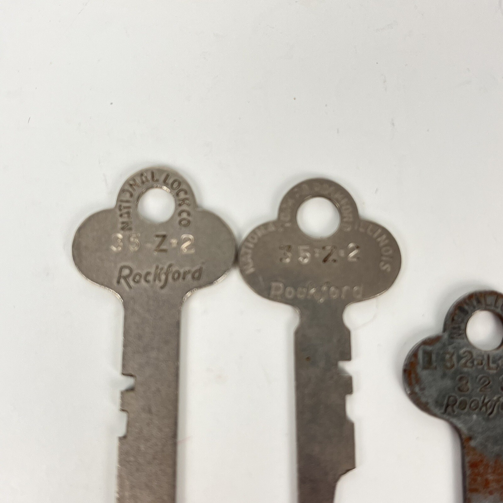 Lot of 4 Vintage National Lock Rockford Keys