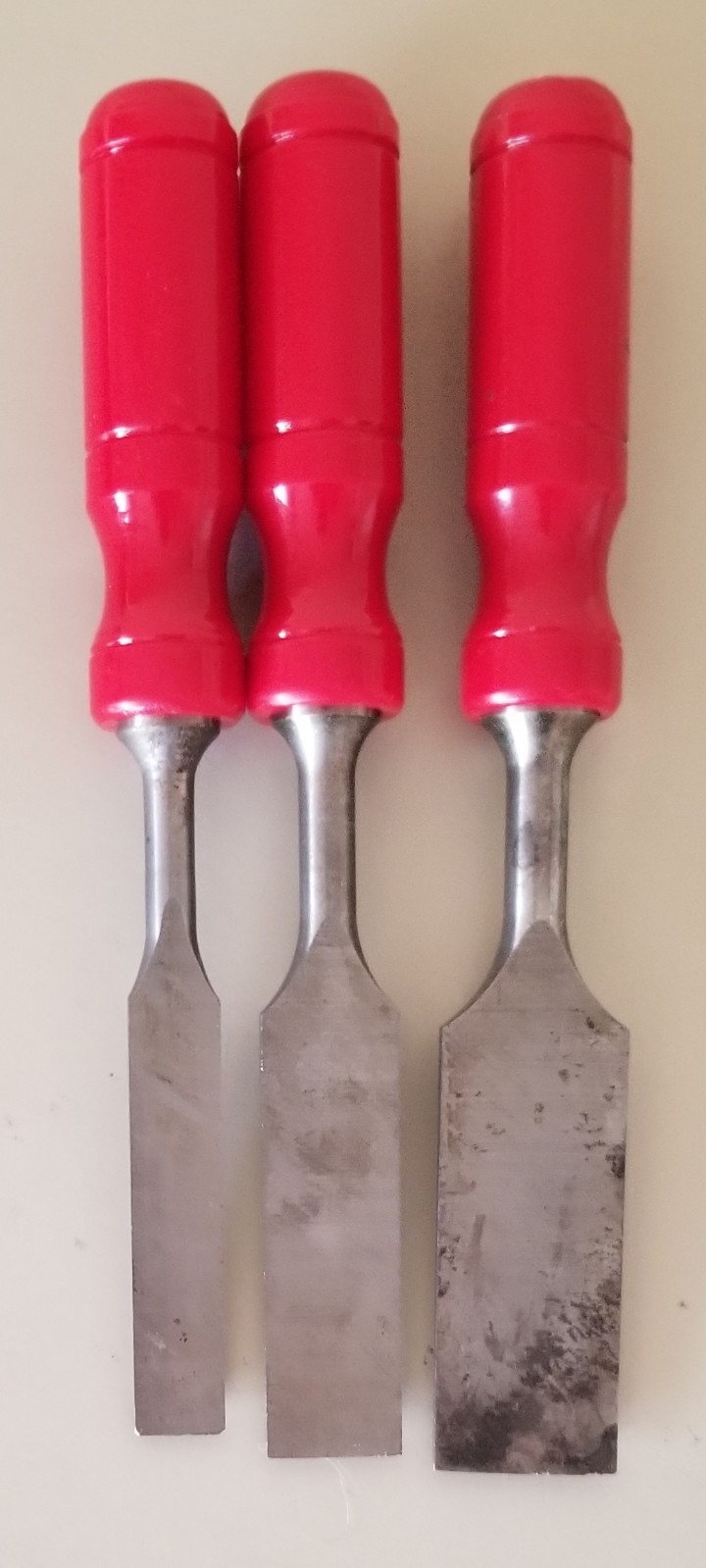 Vtg Sears Roebuck & Co. 3 pc Chisel Set 9 3682. [E3 711]