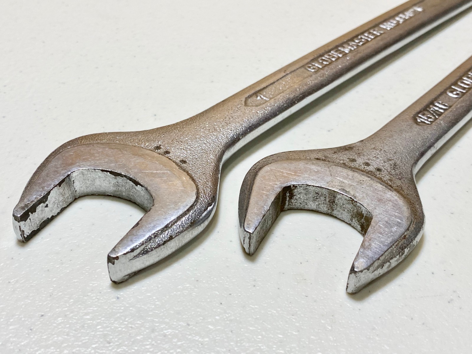 Lot of 2 Vintage GlobeMaster Combination Wrenches 15/16″ & 1″ West Germany