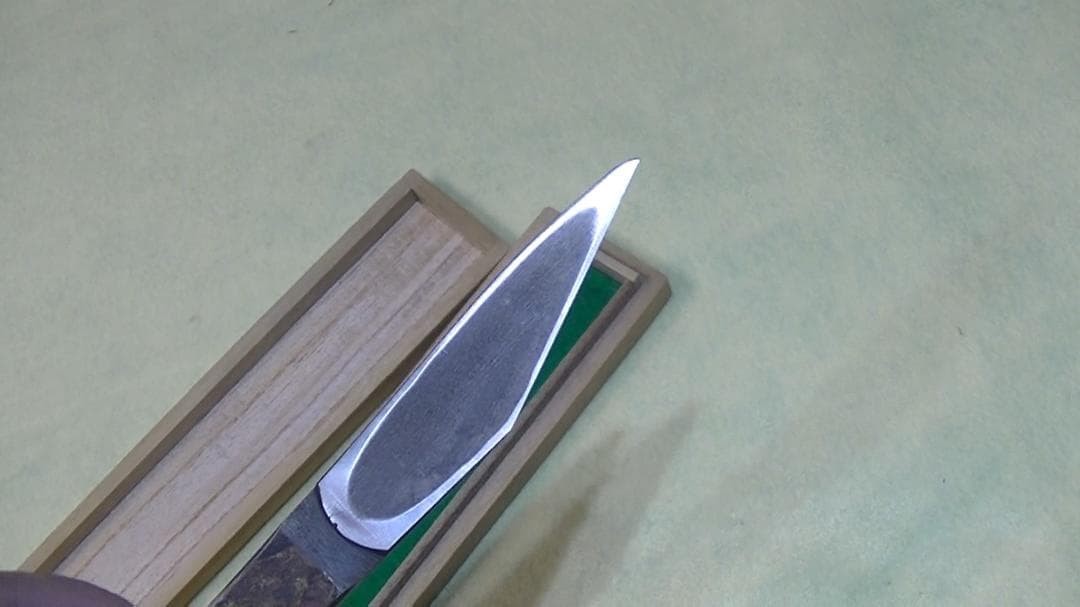 Japanese Kiridashi Knife Left Hand Brass Inlay Masayoshi Woodworking Tool