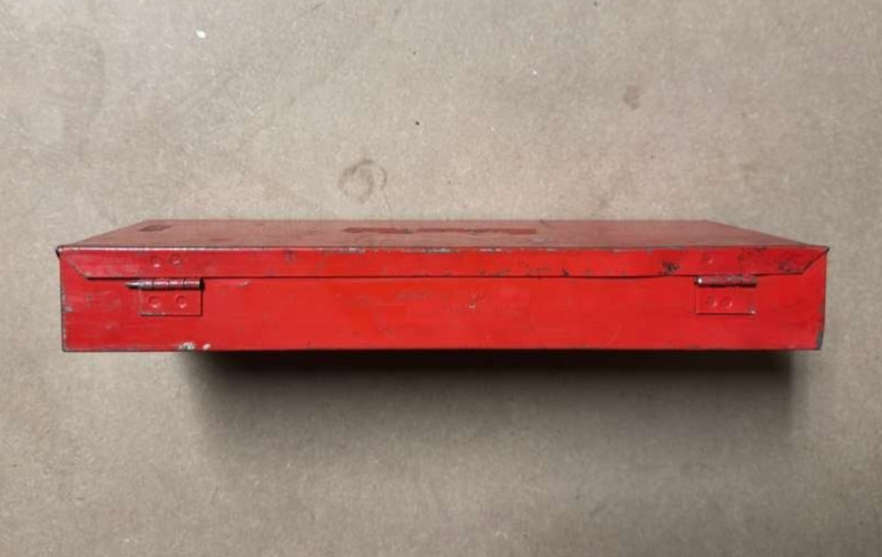 Vintage Snap-On GA-1 Impact Driver Metal Storage Case Empty Red Tool Box USA