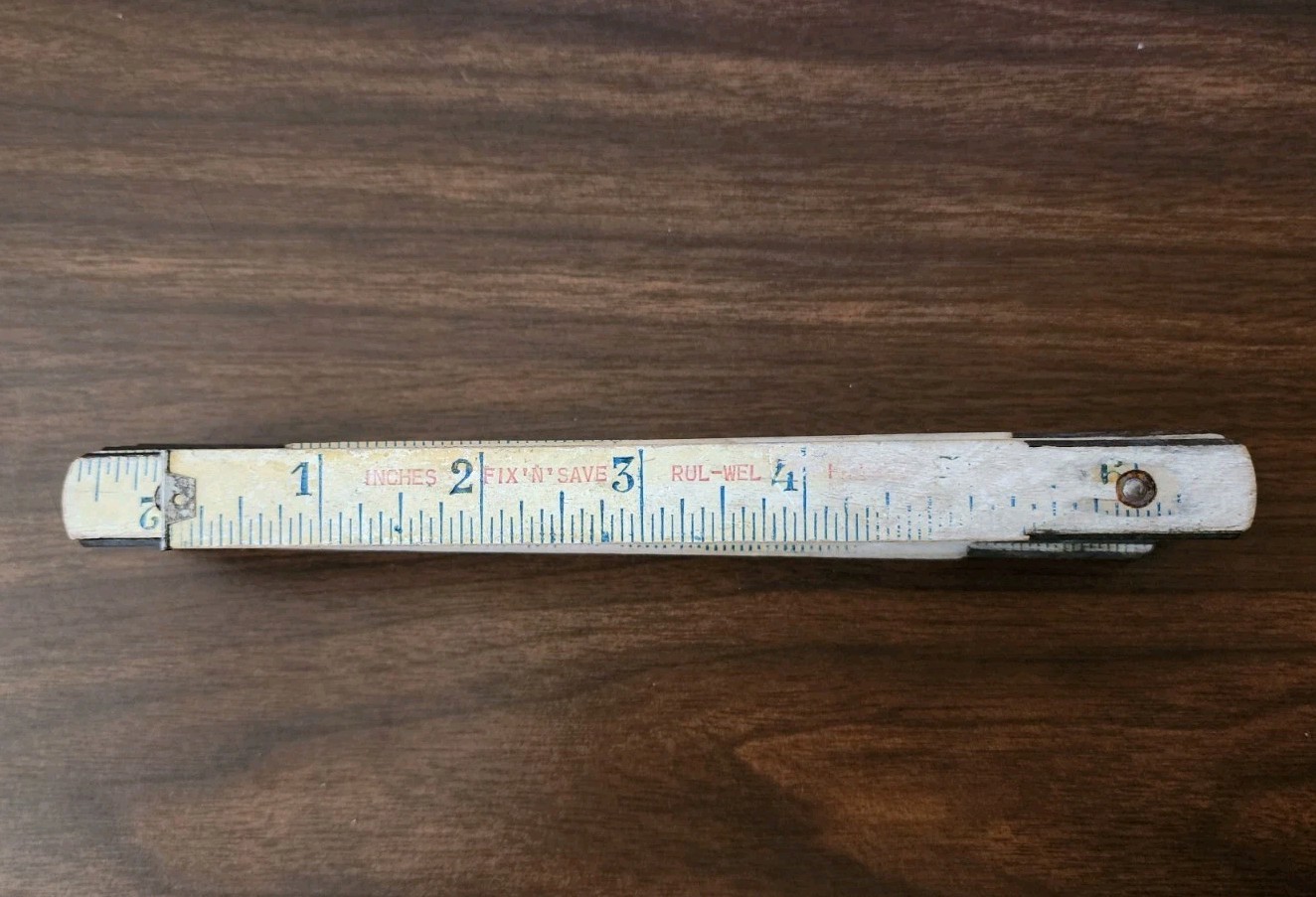 Fix N Save Rul-Wel Folding Wooden Measuring Ruler 6′ (72 Inches) Made In France
