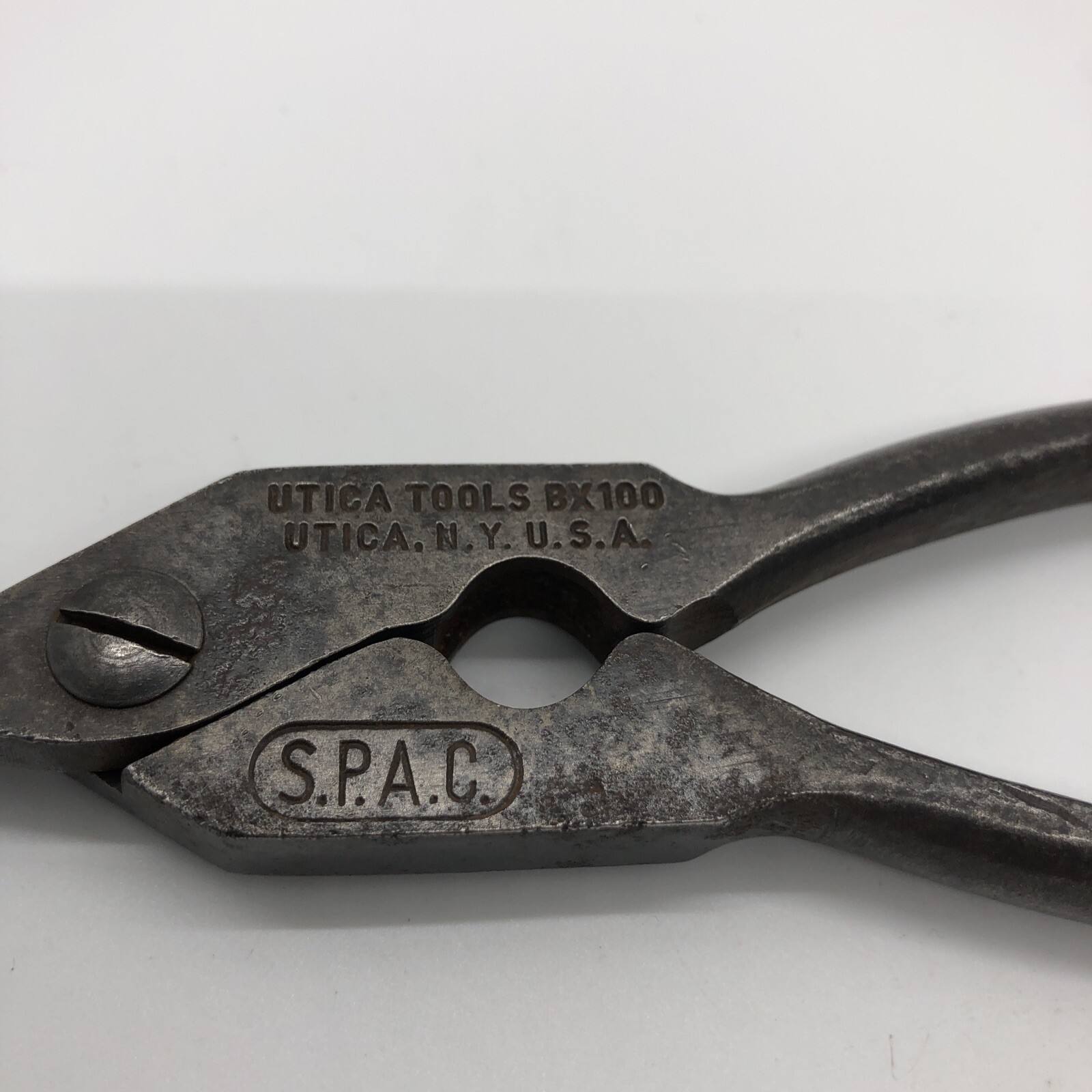 Vintage 7″ Utica No BX100 Electrician Pliers Mark S.P.A.C. Pat 1934 USA 1978983
