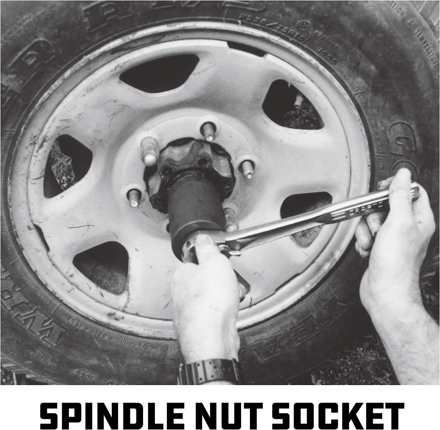 Spindle Nut Socket, 4 Lug, 2-3/4-Inch Outer, Ford, Easy Removal of Spindle Nuts,