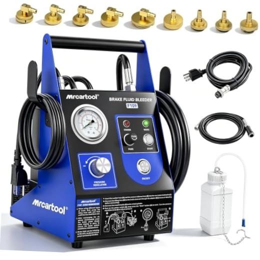 F109 Automatic Brake Bleeder Kit 110V Electric Brake 9 Adapters – Universal Fit