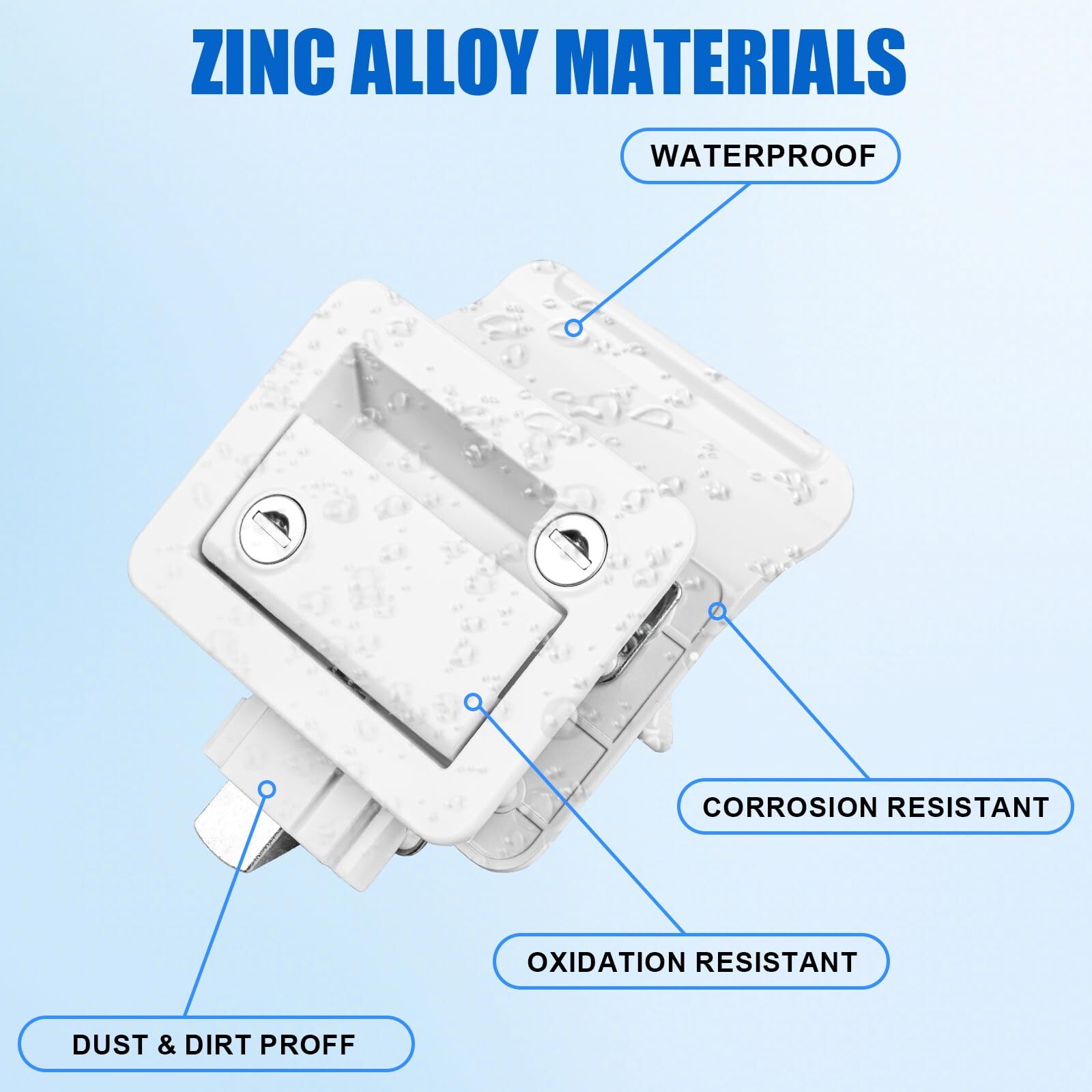 Rv Door Lock Rv Door Lock Replacement With Paddle Deadbolt White Zinc Alloy Meta