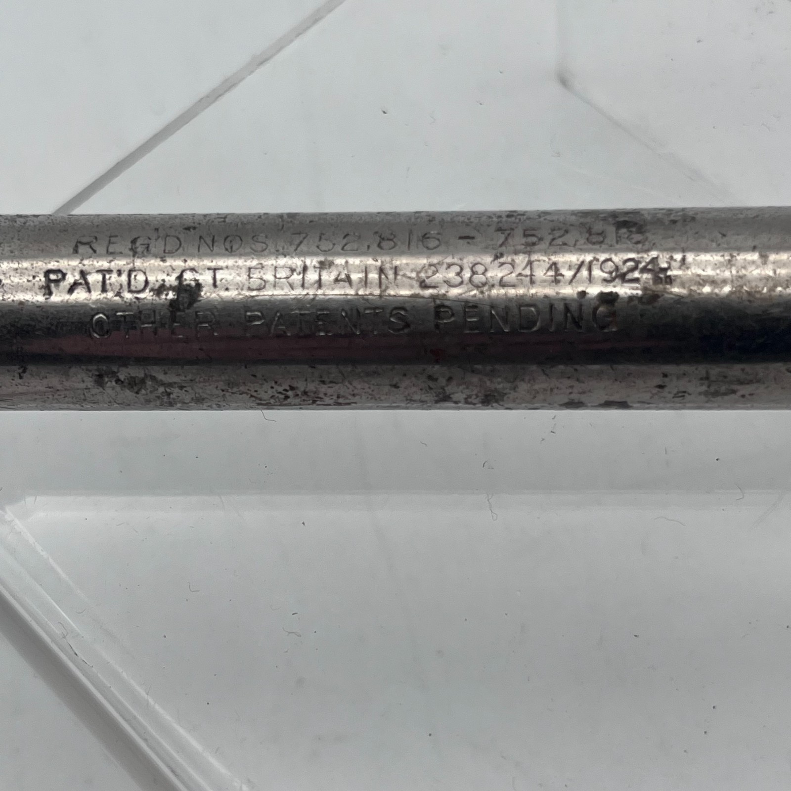 Vintage Schrader Balloon Tyre Pressure Gauge, Reg’d Trade Mark, Pat’d Gt Britain