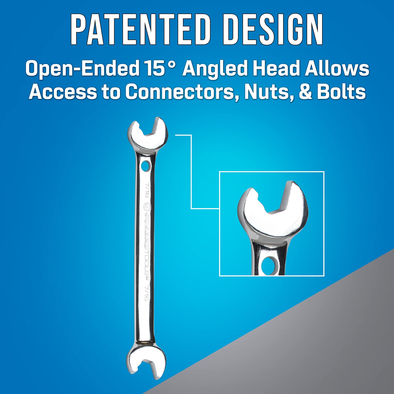 7/16 Inch Silver Speed Wrench Patented Design Chrome Plated Vanadium Steel