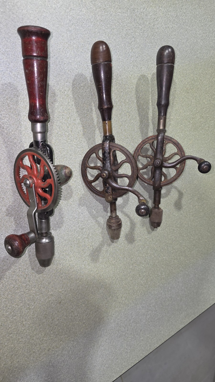 Vintage Millers Falls No.2 Drill + 2 Manual Hand Drills