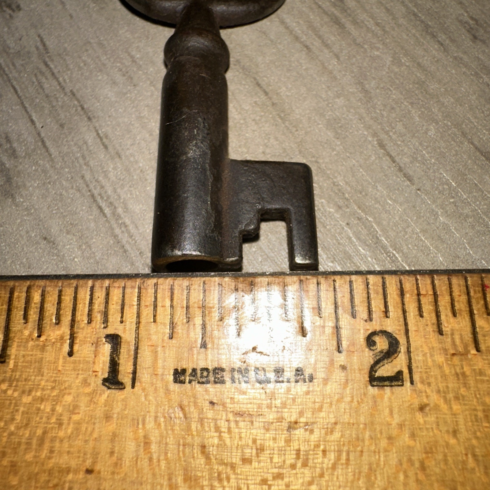 Antique Hollow Barrel Skeleton Key Unique Tip Design Legit Antique Key #4