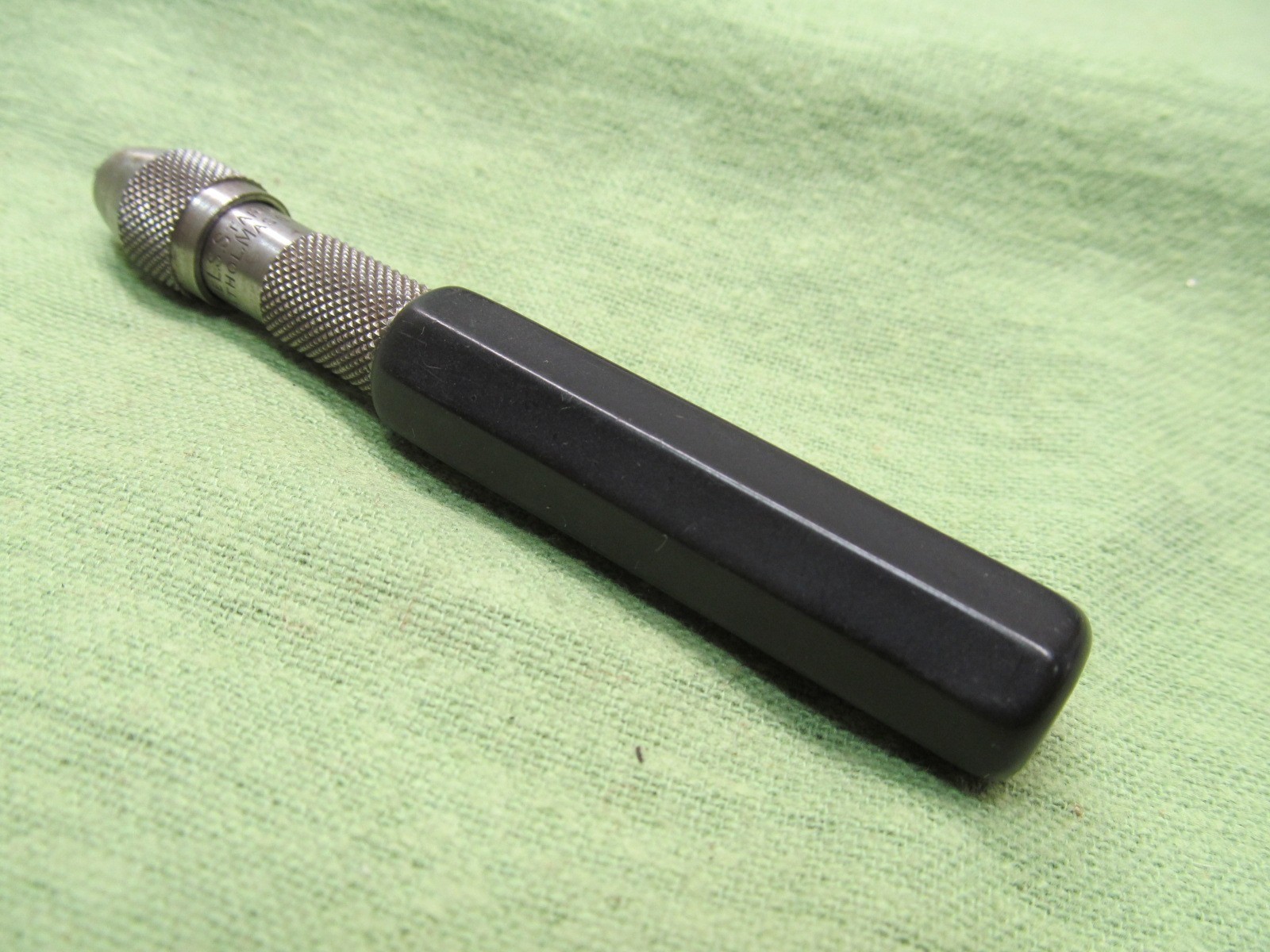 L.S. Starrett No. 166 Series Pin Vise w/Hex Shape Hard Rubber Handle