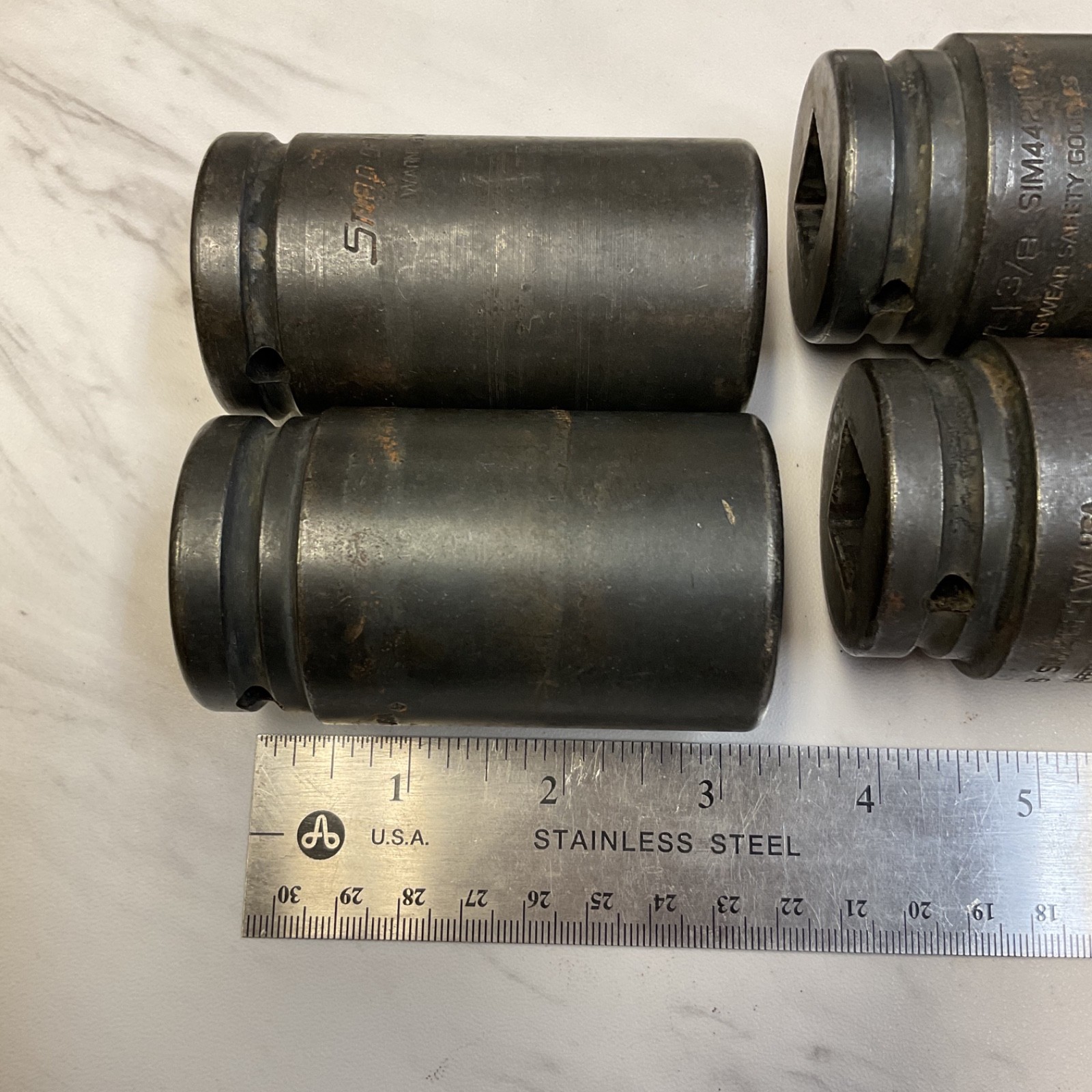 Snap-on SIM402TW (422 +442 + 462) 3/4″ Drive SAE 6 Point Deep Impact Sockets USA