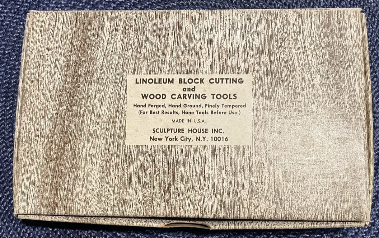 Vtg Sculpture House Linoleum Block Cutting and Wood Carving Tools 6 pc Set