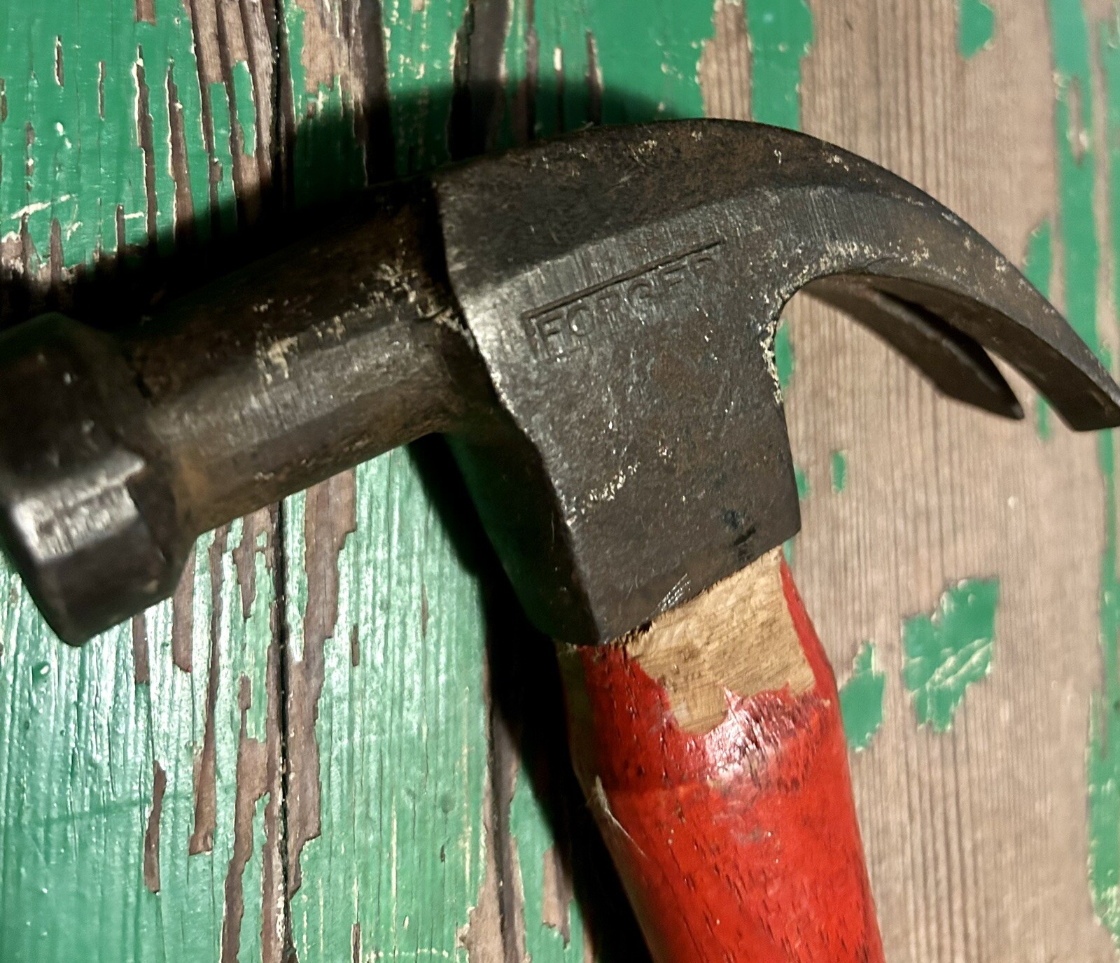 Plump CooperTools Red Wood Handle w/ Forged Claw Hammer
