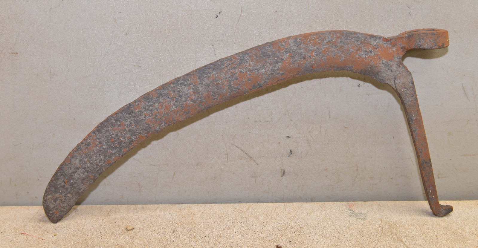 Antique blacksmith forge welded 1700’s sickle scythe collectible primitive tool