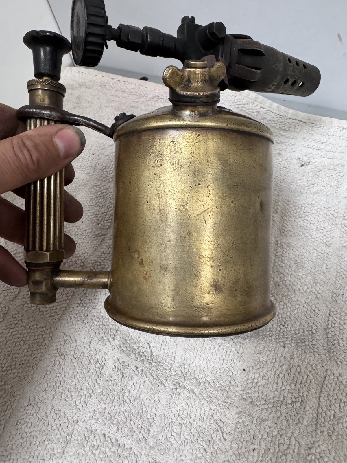 Max Sievert Vintage Blowlamp Type 223 Stockholm Brass Good Condition Brass