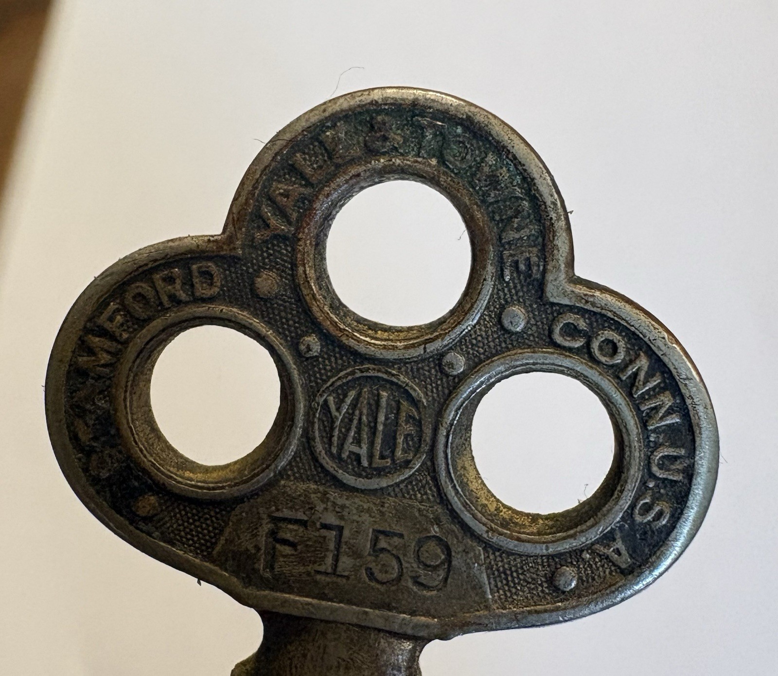 Vintage Tools Antique Yale & TOWNE Key #F159 Standard Lock Door Furniture Ornate
