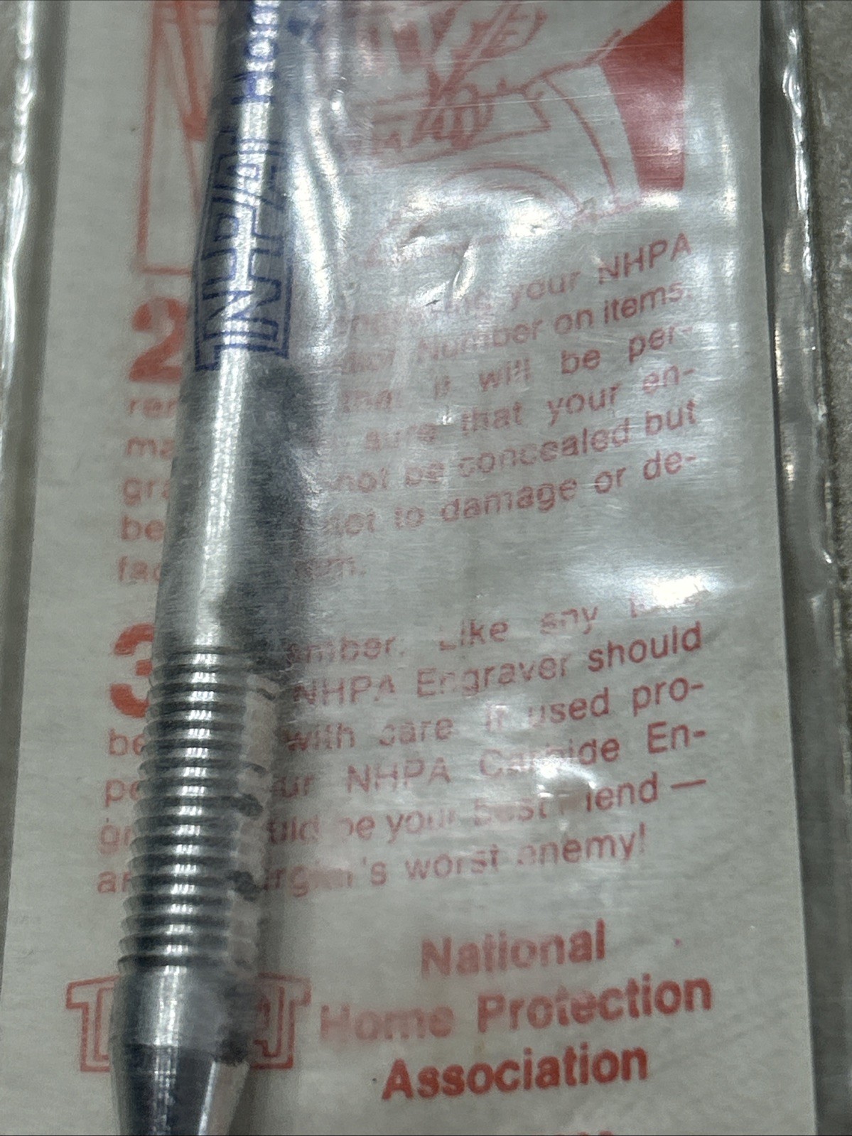 Vintage 1970s National Home Protection Association Carbide Engraver