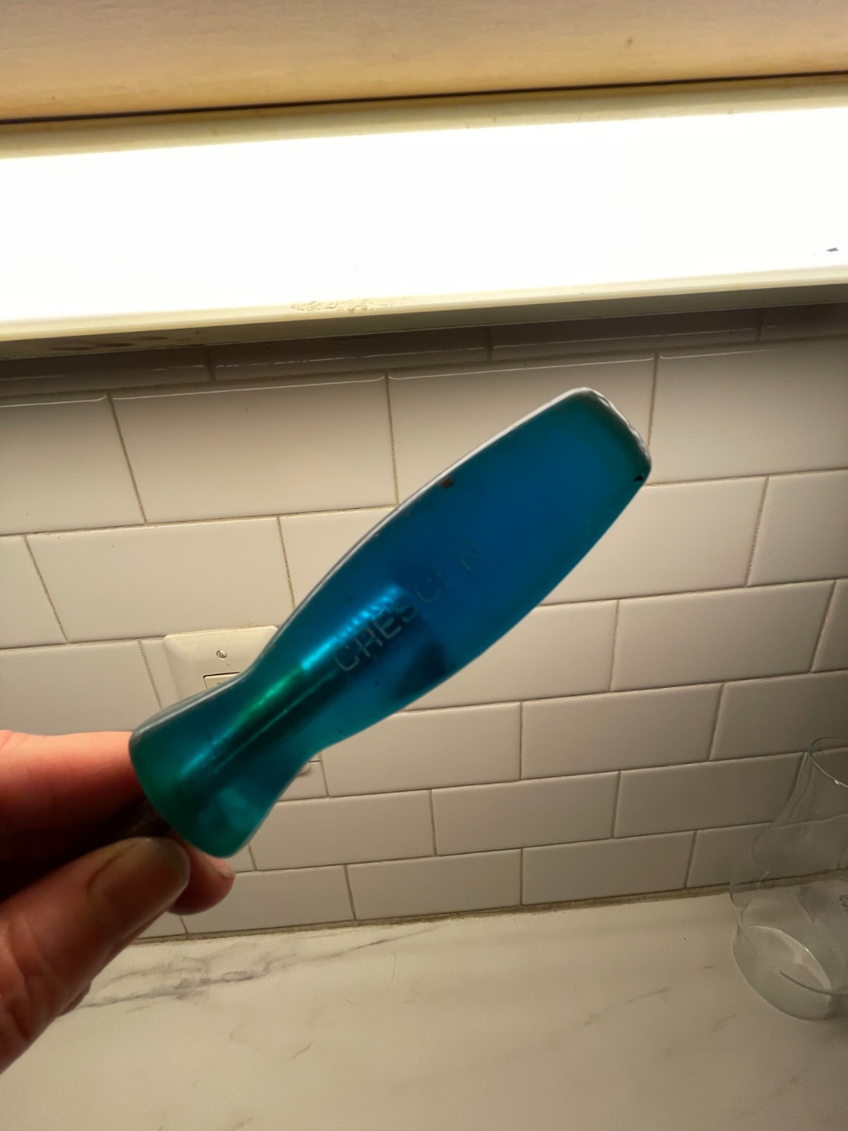 Vtg CRESCENT Blue Acetate Handle Flat Bit 12″ Screwdriver USA K-13C extra large
