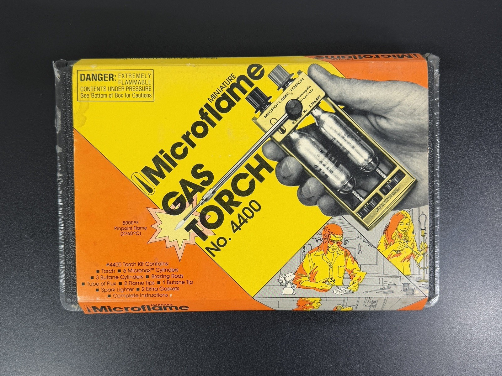 SEALED NOS Vintage MICROFLAME 4400 Deluxe Gas Welding Torch Kit Soldering
